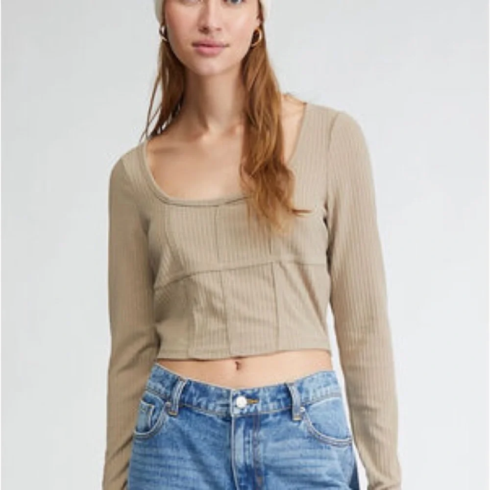 Pacsun Science Long Sleeve Bustier Top